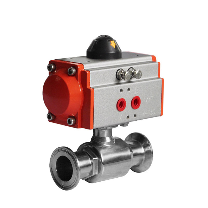 HK56-W Tri Clamp Food Grade Pneumatic Actuated Ball Valve